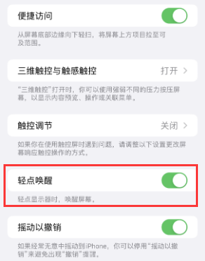 志丹苹果授权维修站分享iPhone轻点无法唤醒怎么办 